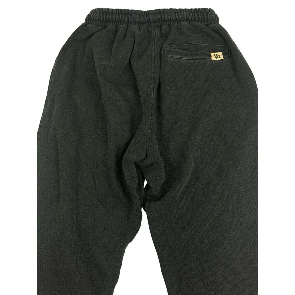 YoungLA Washed Black Graphic Jogger Sweatpants Size Large Oversized High Waist